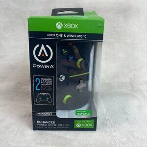 PowerA Enhanced Wired Controller for Xbox One and Windows 10 Green Stripe